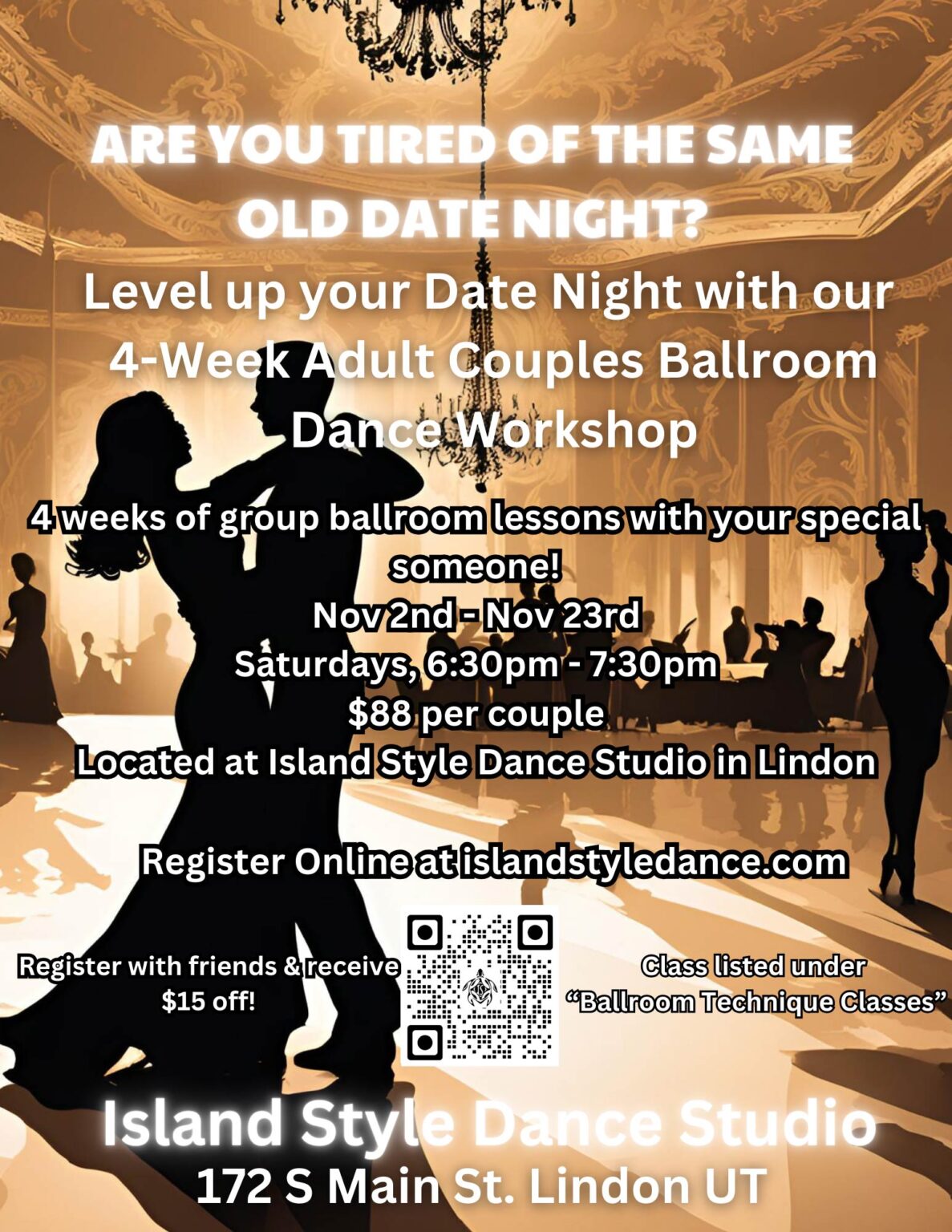 Adult Couples Workshop at Island Style - Utah Ballroom Utah Ballroom